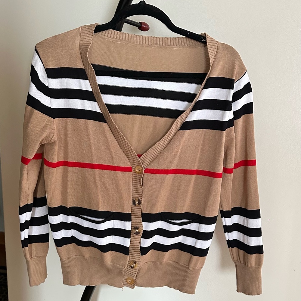 cardigan sweater Long Sleeve Polyester Blend